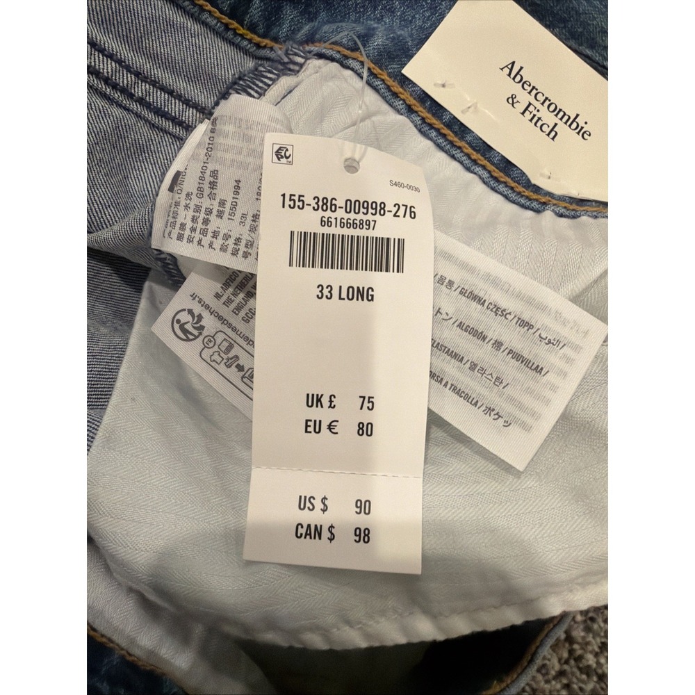 Abercrombie & Fitch Jeans Womens 33 Long Blue Denim The Bootcut Mid Rise - Picture 4 of 9